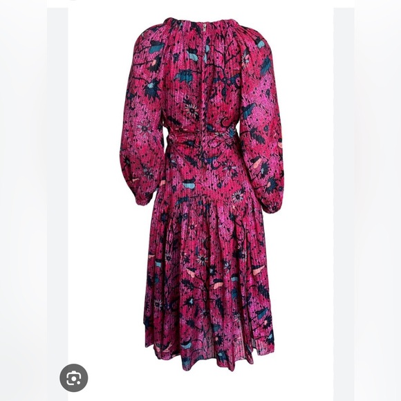 Ulla Johnson Helia Ruched Printed Cotton Midi Dress - Picture 7 of 11